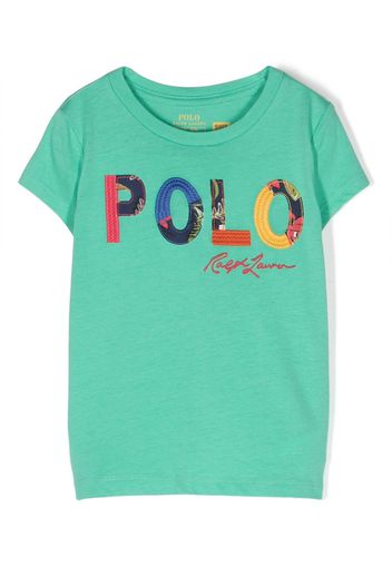 Ralph Lauren Kids logo-embroidered cotton T-shirt - Grün