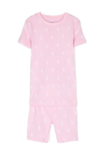 Ralph Lauren Kids logo-print cotton shorts - Rosa