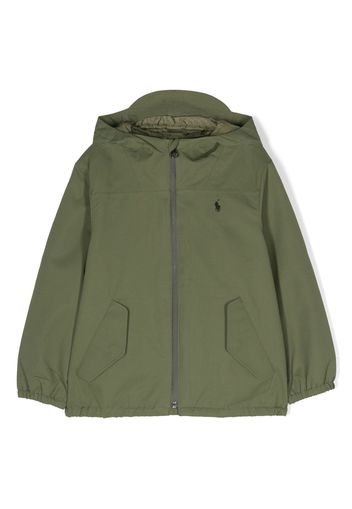 Ralph Lauren Kids Polo Pony zipped hooded jacket - Grün