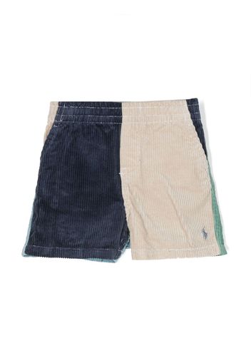 Ralph Lauren Kids colour-block corduroy shorts - Blau