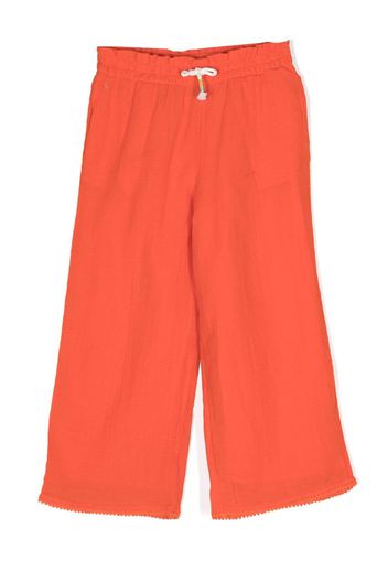 Ralph Lauren Kids wide-leg cotton trousers - Orange