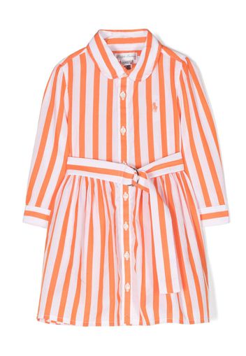 Ralph Lauren Kids Hadlee striped dress - Orange