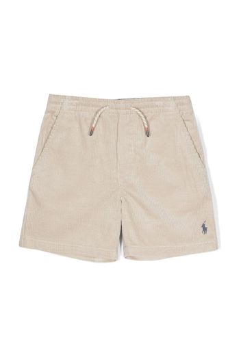 Ralph Lauren Kids Polo Pony-embroidered corduroy shorts - Nude