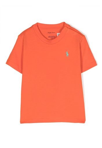 Ralph Lauren Kids Polo Pony-embroidered cotton T-shirt - Orange