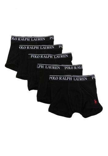 Ralph Lauren Kids logo-waistband boxers (pack of five) - Schwarz