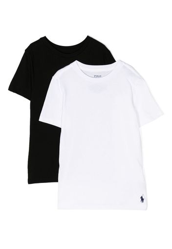 Ralph Lauren Kids logo-embroidered cotton-jersey T-shirt (pack of two) - Schwarz