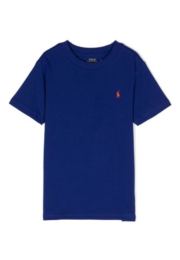 Ralph Lauren Kids T-Shirt mit Logo-Stickerei - Blau