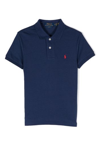 Ralph Lauren Kids Poloshirt mit Logo-Stickerei - Blau