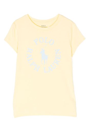 Ralph Lauren Kids T-Shirt mit Logo-Print - Gelb