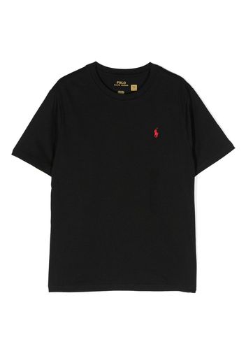 Ralph Lauren Kids T-Shirt mit Polo Pony - Schwarz