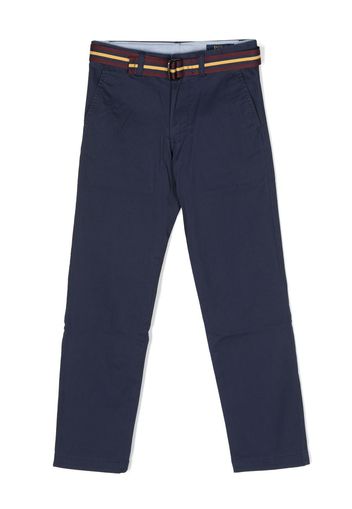 Ralph Lauren Kids straight-leg belted trousers - Blau