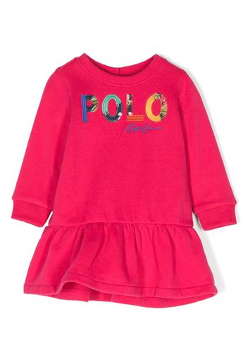 Ralph Lauren Kids logo-embroidered sweatshirt dress - Rosa