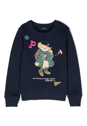 Ralph Lauren Kids Teddy Bear-motif sweatshirt - Blau