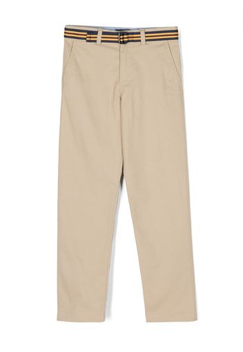 Ralph Lauren Kids straight-leg belted trousers - Nude