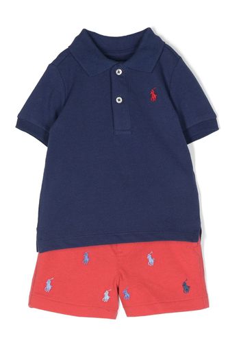 Ralph Lauren Kids Polo Pony cotton set - Blau