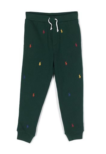 Ralph Lauren Kids Polo Pony-motif jersey-fleece track pants - Grün