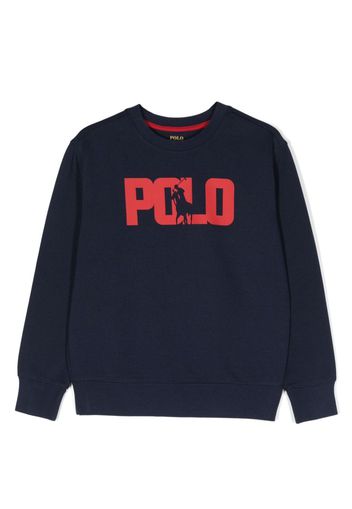 Ralph Lauren Kids Polo Pony-motif sweatshirt - Blau