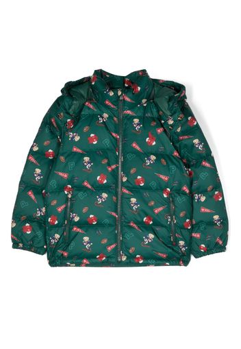 Ralph Lauren Kids Daunenjacke mit Kapuze - Grün