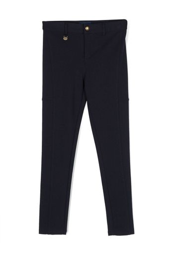 Ralph Lauren Kids mid-rise stretch-design leggings - Blau