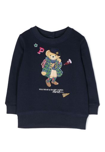 Ralph Lauren Kids Polo Bear-motif sweatshirt - Blau