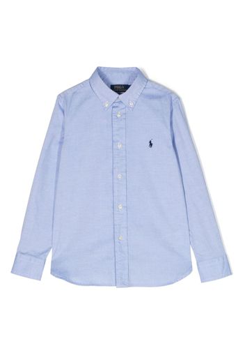 Ralph Lauren Kids Polo Pony-motif cotton shirt - Blau