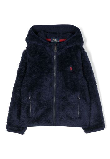 Ralph Lauren Kids Polo Pony faux-fur jacket - Blau