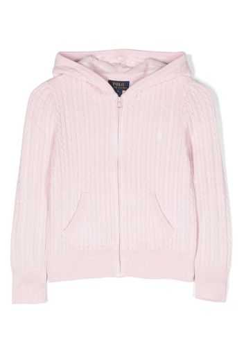 Ralph Lauren Kids cable-knit cotton cardigan - Rosa