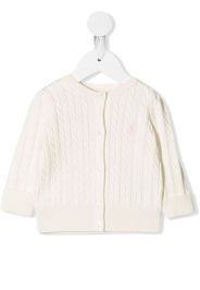 Ralph Lauren Kids Cardigan mit Zopfmuster - Weiß