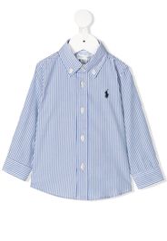 Ralph Lauren Kids Gestreiftes Button-down-Hemd - Blau