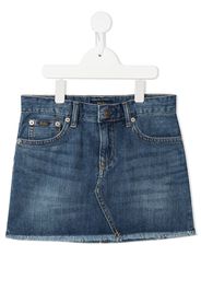 Ralph Lauren Kids Jeansrock mit ausgefranstem Saum - Blau