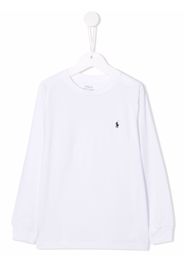 Ralph Lauren Kids embroidered-logo round neck T-shirt - Weiß