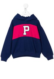 Ralph Lauren Kids logo-print colour-block hoodie - Blau