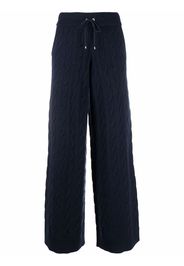 Ralph Lauren Collection cable-knit recycled cashmere trousers - Blau