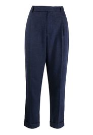 Ralph Lauren Collection turn-up high-waisted trousers - Blau