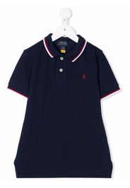 Ralph Lauren Kids logo-embroidered polo shirt - Blau