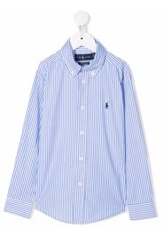 Ralph Lauren Kids striped long-sleeved shirt - Blau