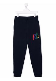 Ralph Lauren Kids painted logo track pants - Blau