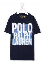 Ralph Lauren Kids logo-print cotton T-shirt - Blau