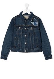 Ralph Lauren Kids patchwork-embellished denim jacket - Blau