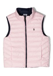 Ralph Lauren Kids Terra logo-embroidered reversible vest - Rosa