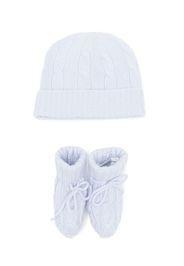 Ralph Lauren Kids cashmere beanie set - Blau