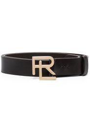 Ralph Lauren Collection monogram-buckle leather belt - Braun