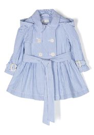 Ralph Lauren Kids stripe-pattern belted trench coat - Blau