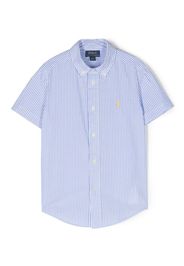 Ralph Lauren Kids Polo Pony short-sleeve striped shirt - Blau