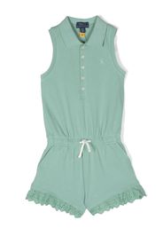 Ralph Lauren Kids Polo Pony cotton playsuit - Grün