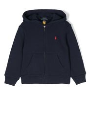 Ralph Lauren Kids logo-embroidered hoodie - Blau