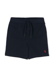 Ralph Lauren Kids logo-embroidered track shorts - Blau