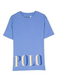 Ralph Lauren Kids short sleeves logo-print T-shirt - Blau