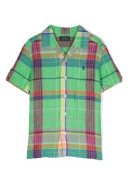 Ralph Lauren Kids plaid short-sleeved shirt - Grün