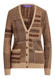 Ralph Lauren Collection Cardigan im Patchwork-Look - Braun